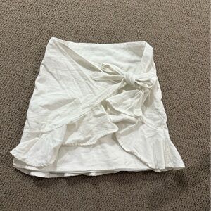 White Wrap Skirt Princess Polly
